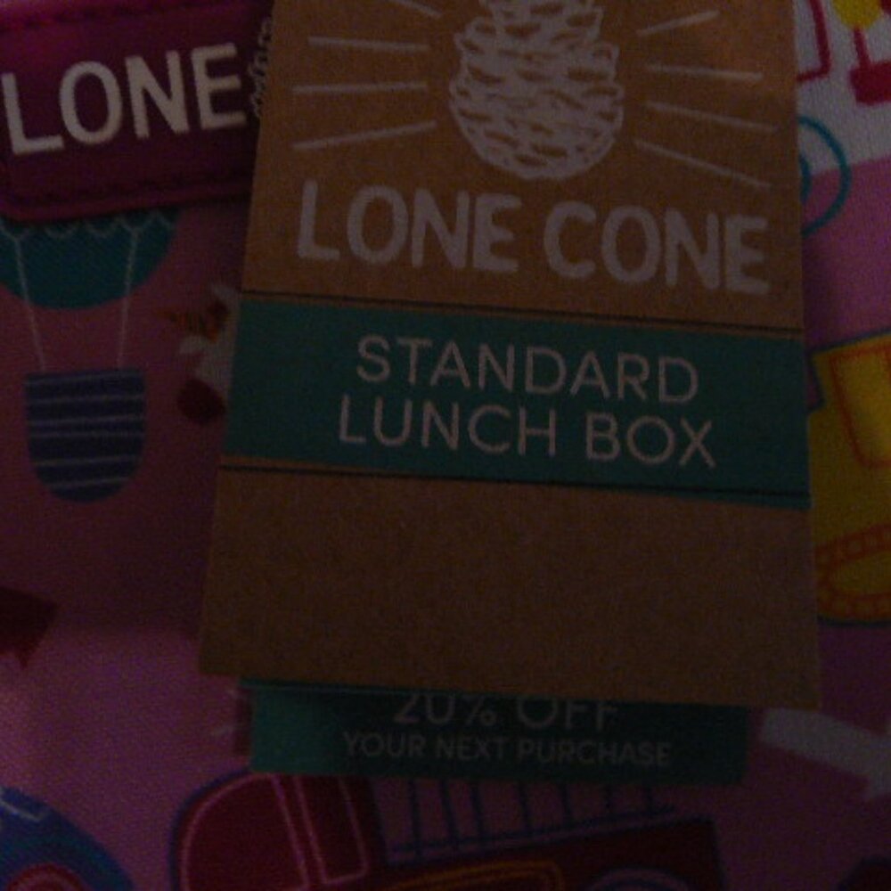 Lone Cone Girls Pink Hot Air Balloon Unicorn Car Fire Truck Std Lunch Box-NEW - Picture 5 of 5